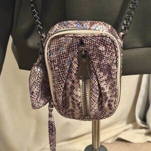 Gorgeous Aimee Kestenberg Leather Mystic Snake Crossbody Bag Excellent Condition